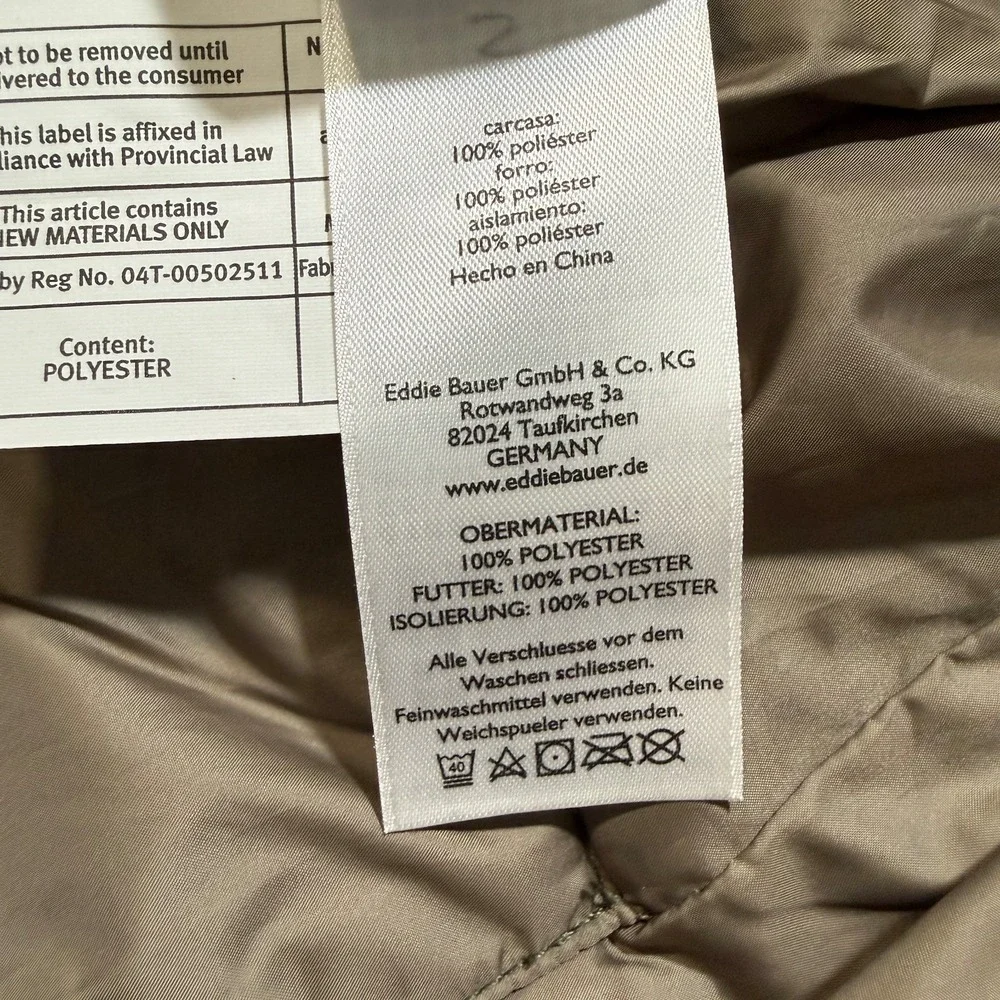 Eddie Bauer Quilted Jacket Women PM Green Sport Shop Lightweight Petite Zip Snap